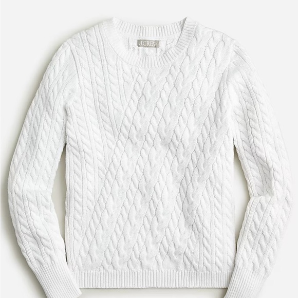 J. Crew Sweaters - BNWT J Crew Diagonal cable knit sweater - Salt Spray - size S / Small